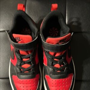Nike Red and Black Sneakers High-Top Design